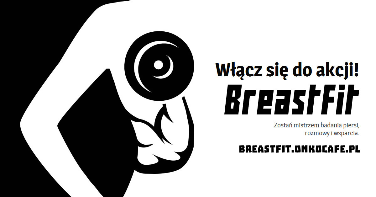 Plakat kampanii BreastFit. Kobiecy Biust. Męska sprawa.